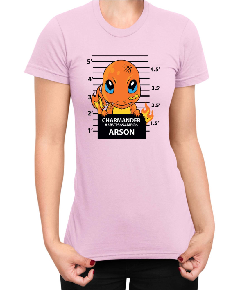 Дамска Тениска Japan Manga Anime Comics Pokemon Charmander Wanted