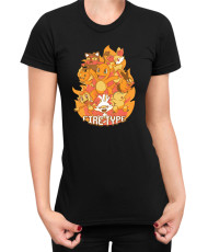 Дамска Тениска Japan Manga Anime Comics Pokemon Fire Type