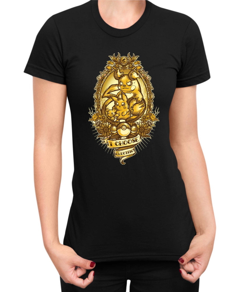 Дамска Тениска Japan Manga Anime Comics Pokemon I Choose Electric