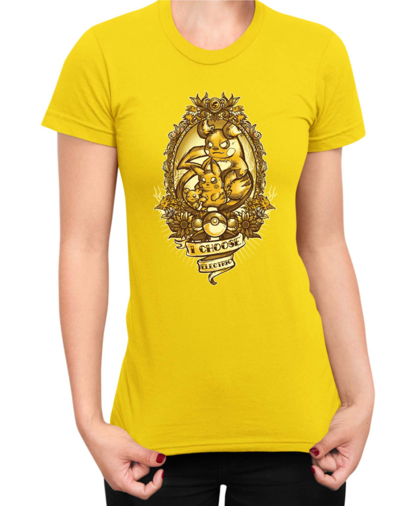 Дамска Тениска Japan Manga Anime Comics Pokemon I Choose Electric