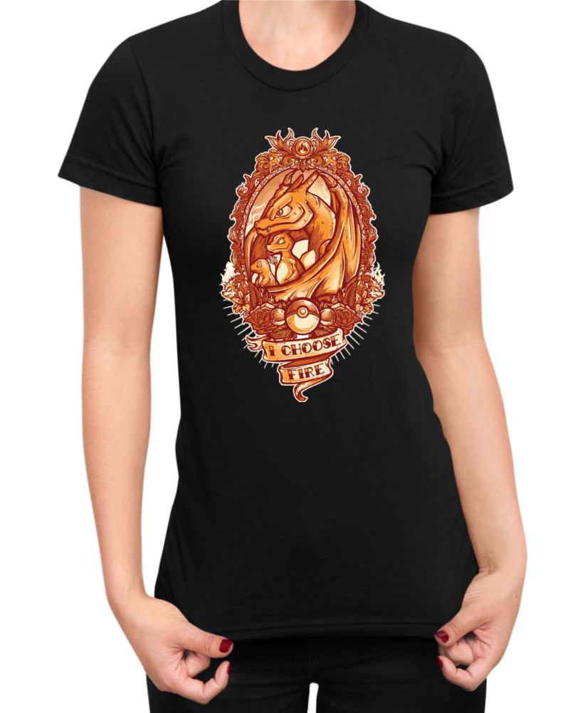 Дамска Тениска Japan Manga Anime Comics Pokemon I Choose Fire