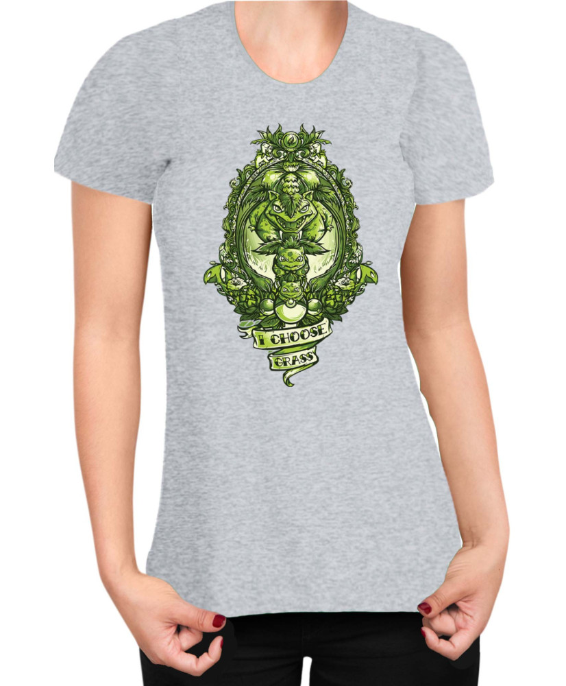Дамска Тениска Japan Manga Anime Comics Pokemon I Choose Grass