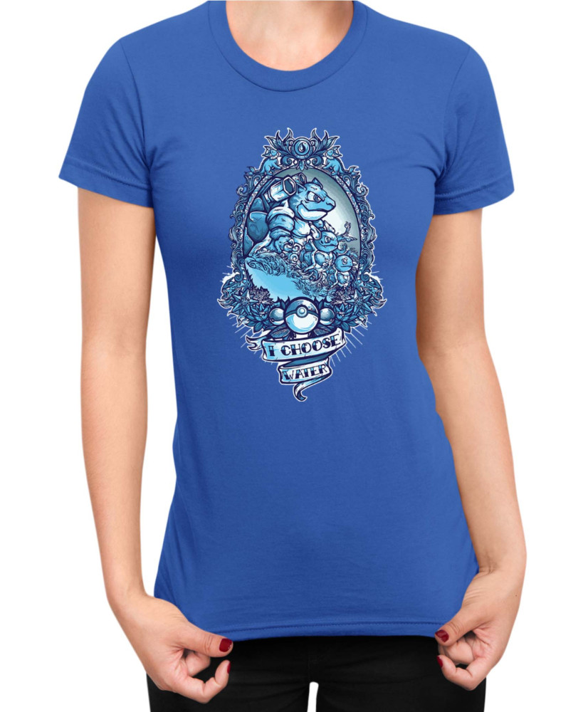 Дамска Тениска Japan Manga Anime Comics Pokemon I Choose Water