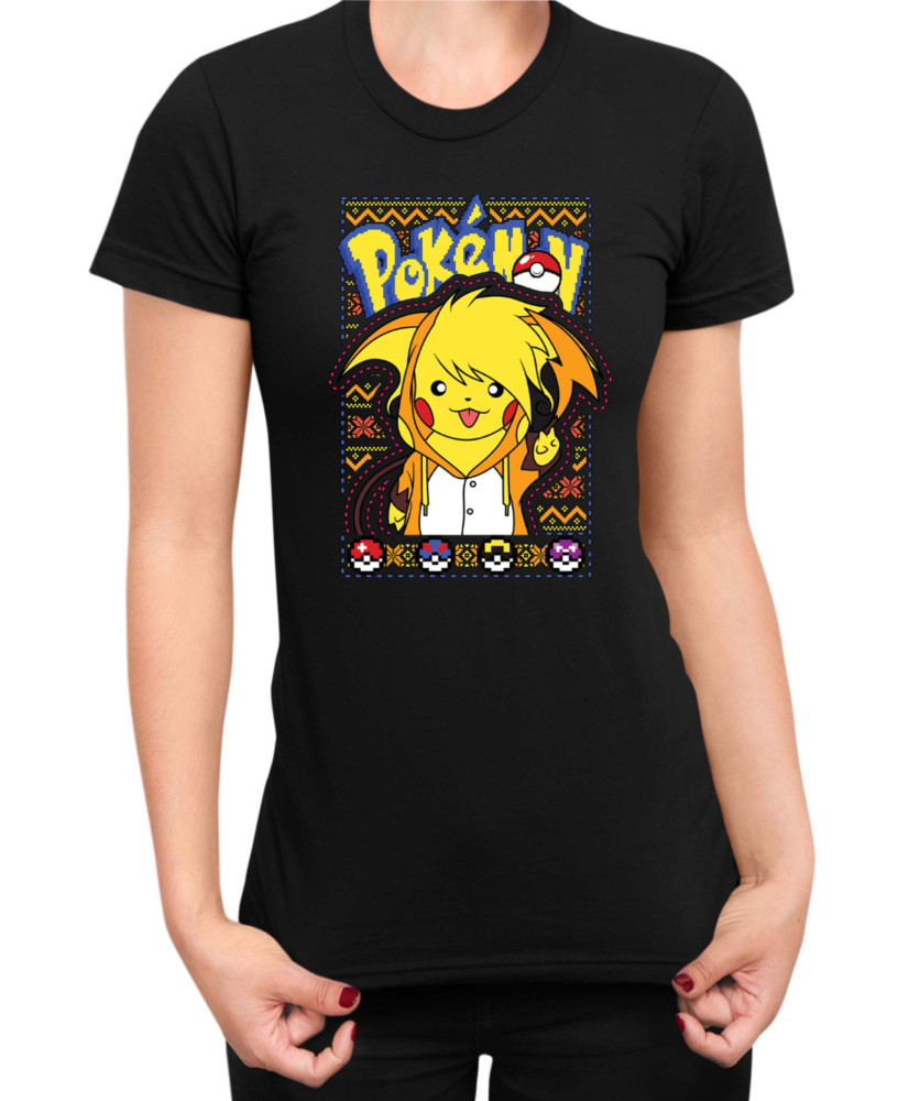 Дамска Тениска Japan Manga Anime Comics Pokemon Pikachu 03