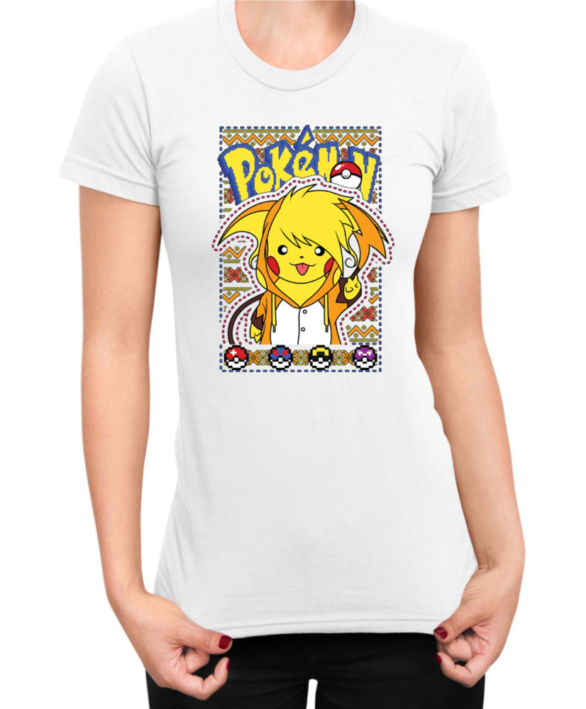 Дамска Тениска Japan Manga Anime Comics Pokemon Pikachu 03