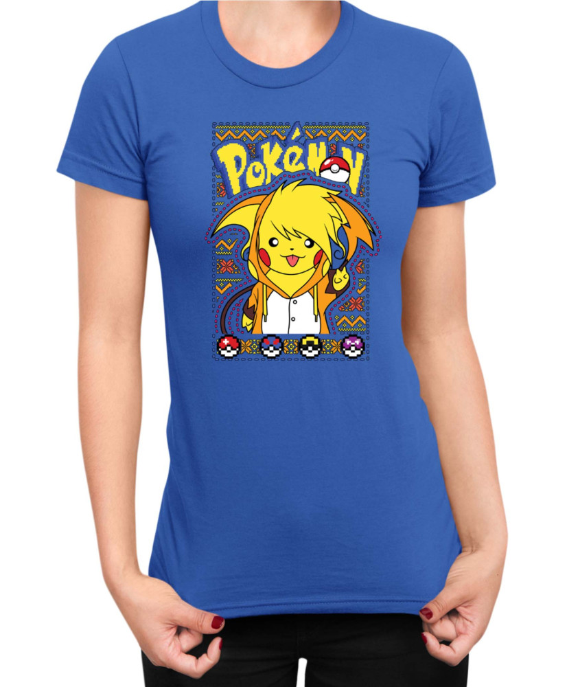 Дамска Тениска Japan Manga Anime Comics Pokemon Pikachu 03