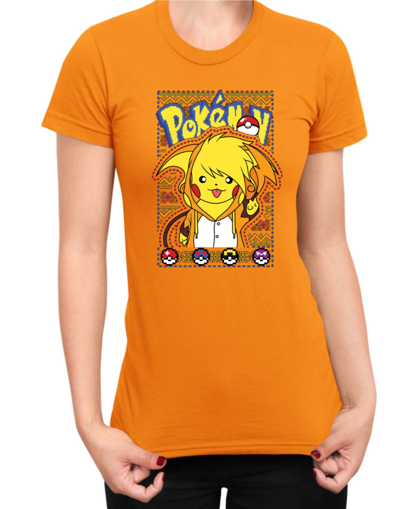 Дамска Тениска Japan Manga Anime Comics Pokemon Pikachu 03