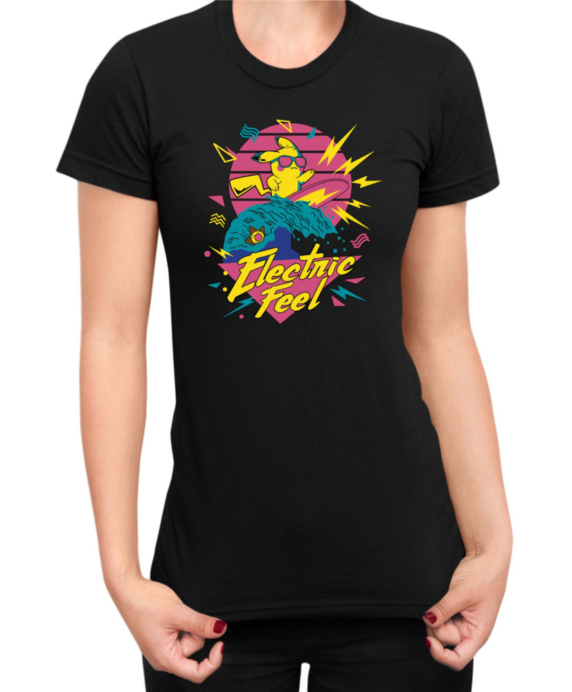 Дамска Тениска Japan Manga Anime Comics Pokemon Pikachu Electric Feel