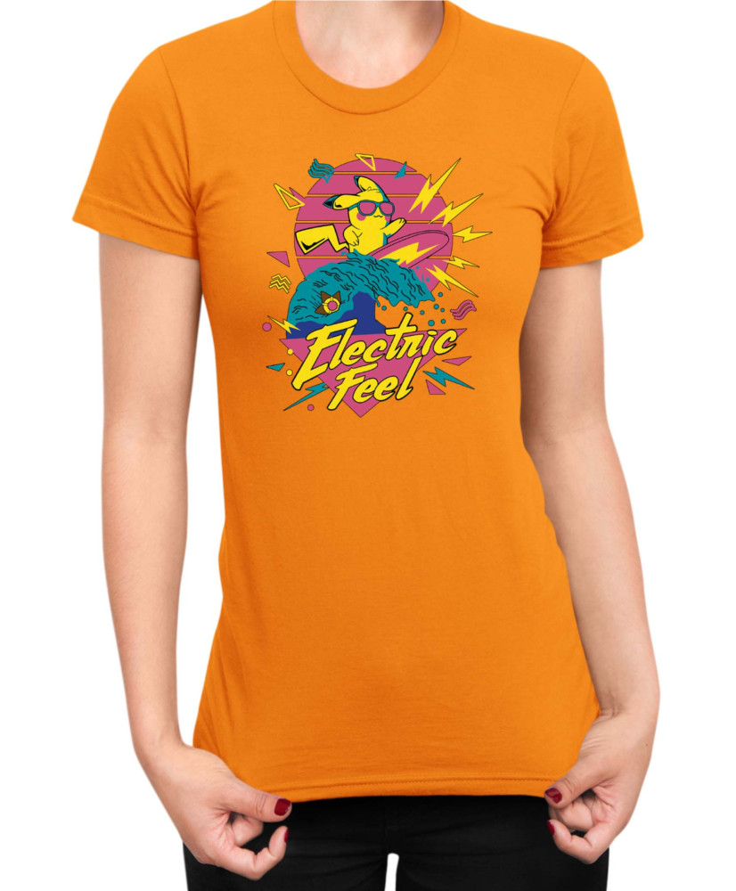 Дамска Тениска Japan Manga Anime Comics Pokemon Pikachu Electric Feel