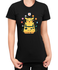 Дамска Тениска Japan Manga Anime Comics Pokemon Pikachu Gameboy