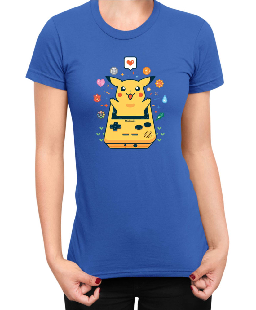 Дамска Тениска Japan Manga Anime Comics Pokemon Pikachu Gameboy