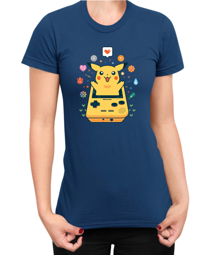 Дамска Тениска Japan Manga Anime Comics Pokemon Pikachu Gameboy