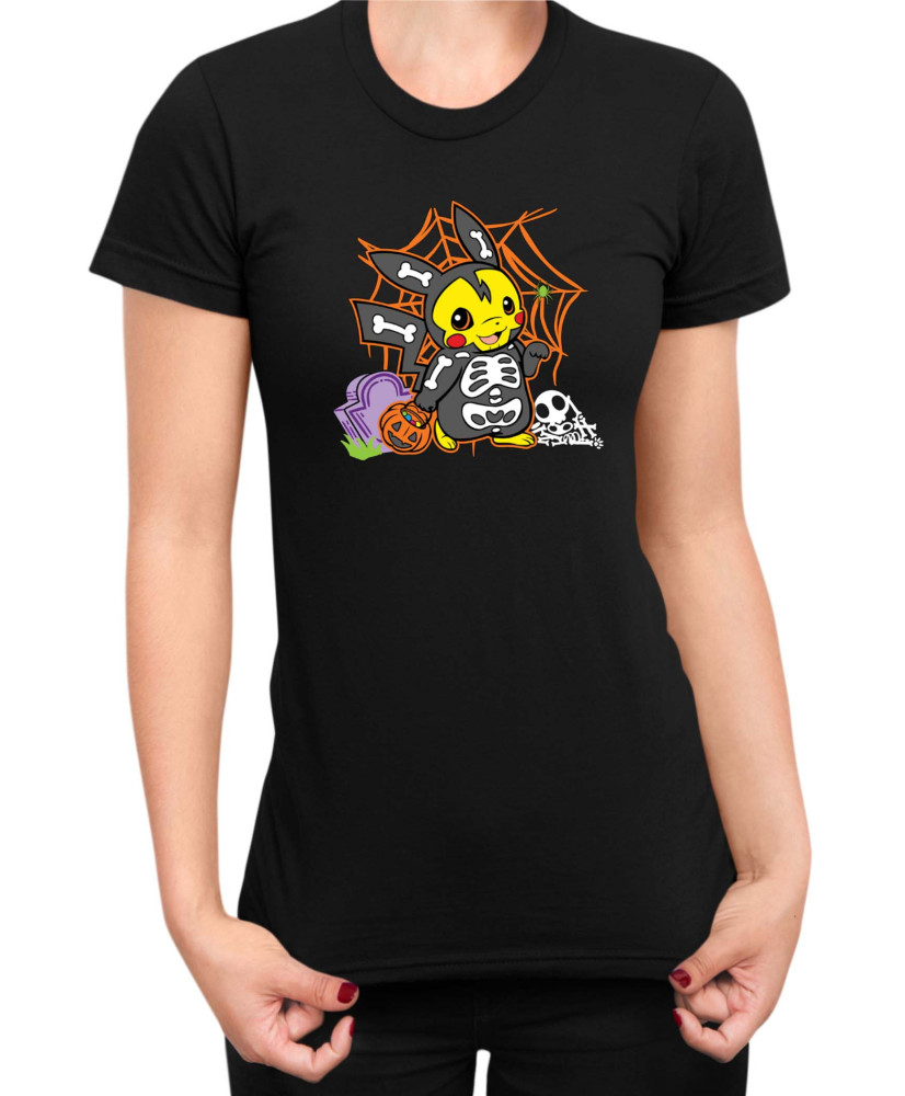 Дамска Тениска Japan Manga Anime Comics Pokemon Pikachu Halloween 01