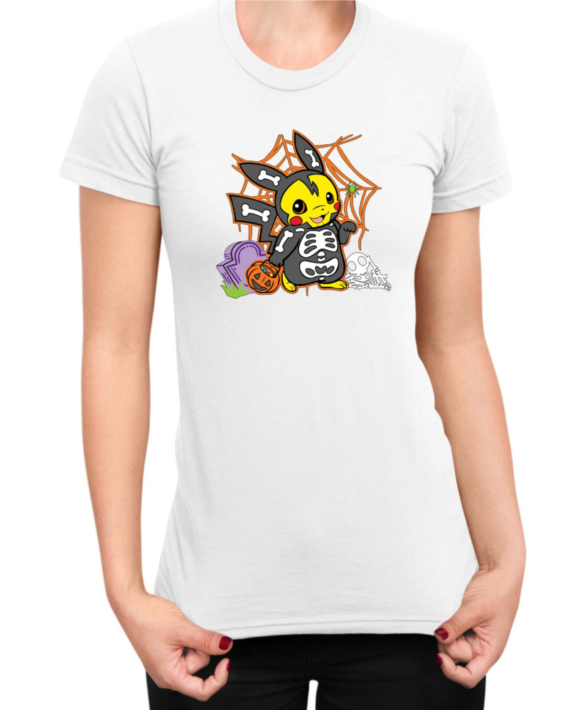 Дамска Тениска Japan Manga Anime Comics Pokemon Pikachu Halloween 01