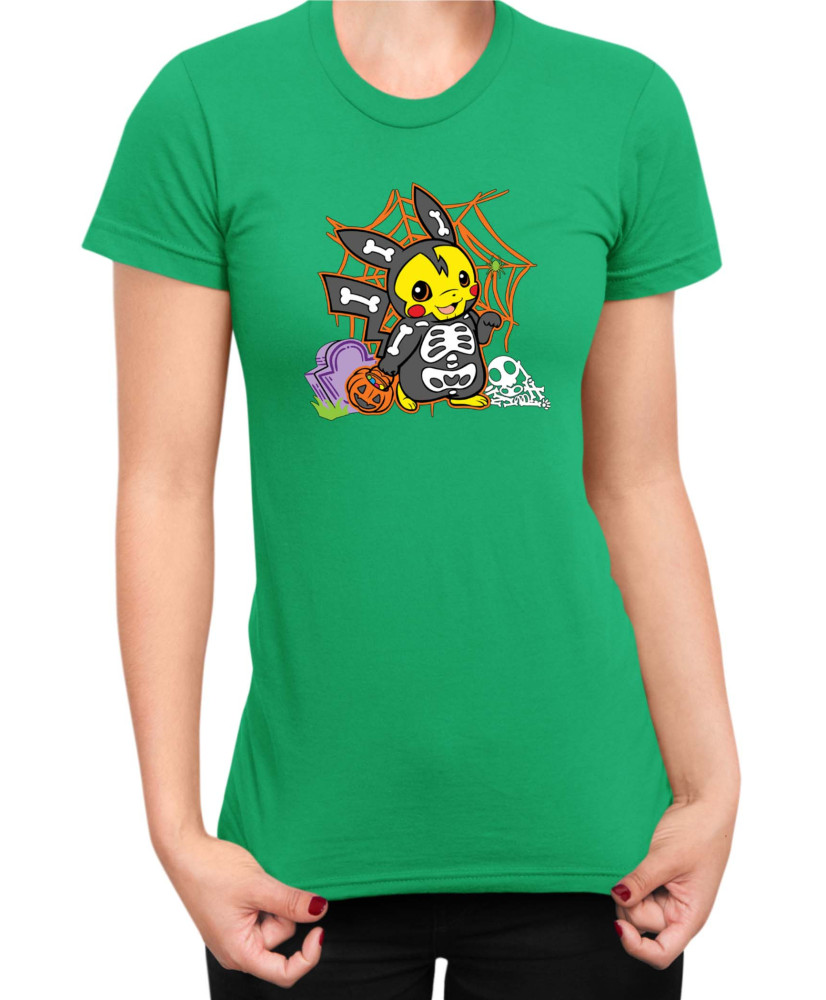 Дамска Тениска Japan Manga Anime Comics Pokemon Pikachu Halloween 01