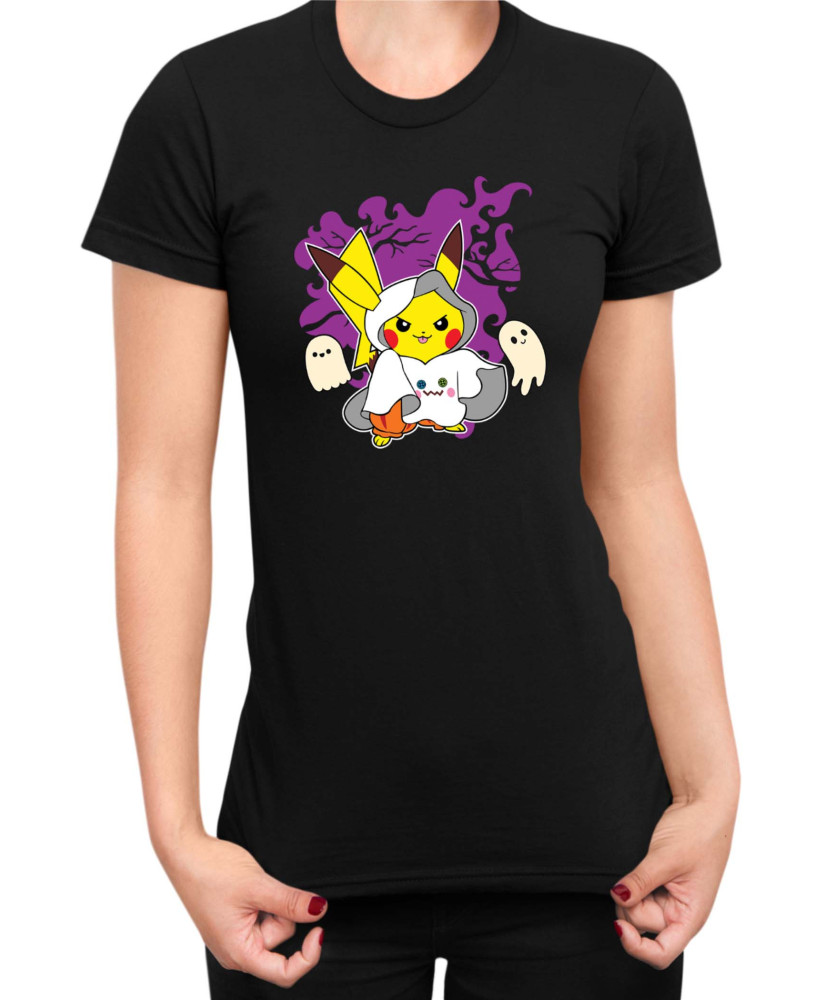 Дамска Тениска Japan Manga Anime Comics Pokemon Pikachu Halloween 02