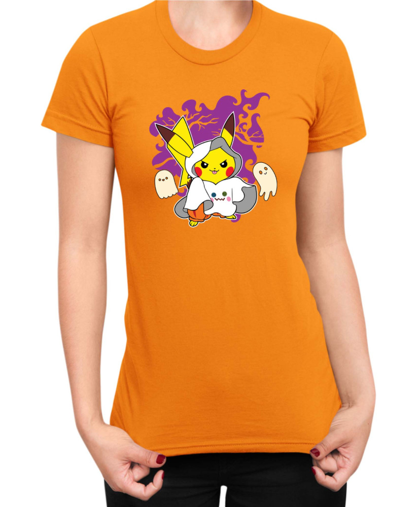 Дамска Тениска Japan Manga Anime Comics Pokemon Pikachu Halloween 02