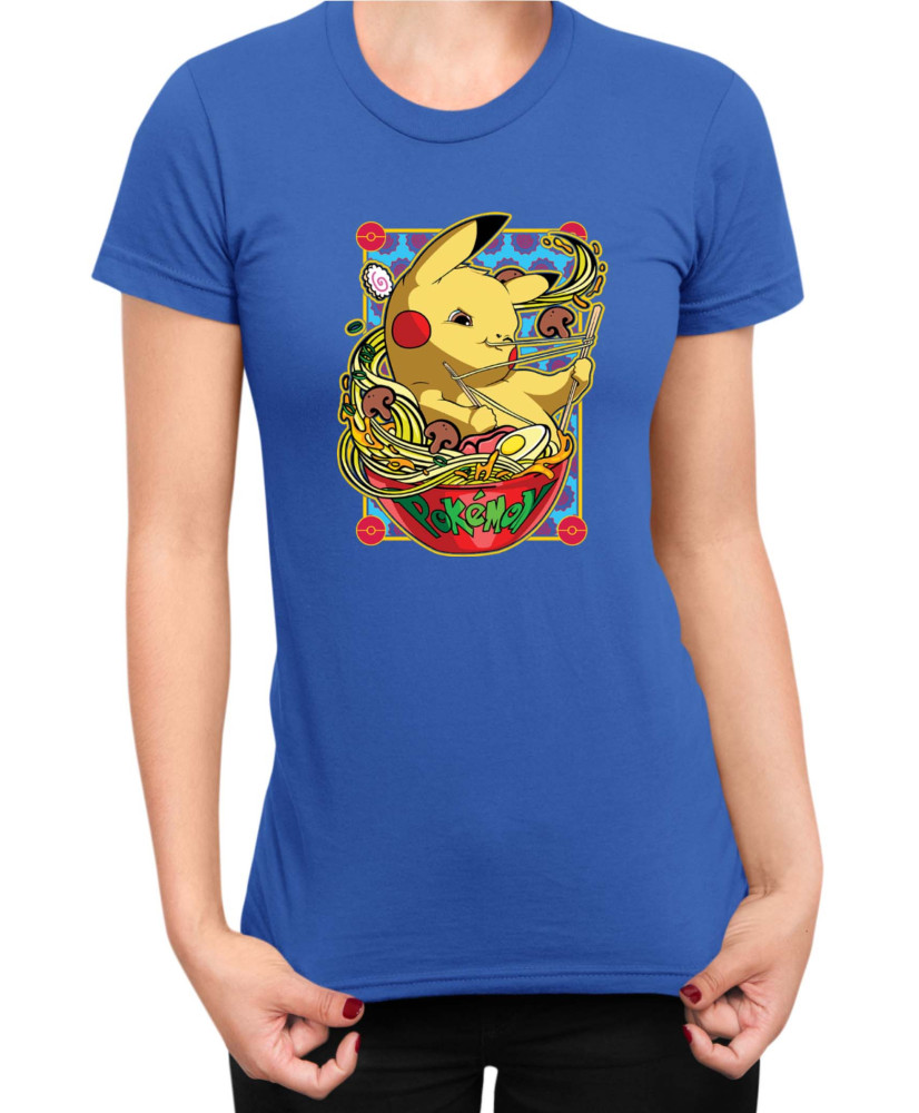 Дамска Тениска Japan Manga Anime Comics Pokemon Pikachu Ramen