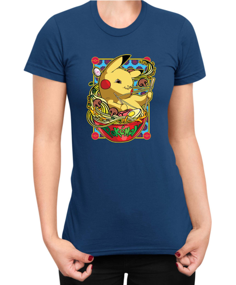 Дамска Тениска Japan Manga Anime Comics Pokemon Pikachu Ramen