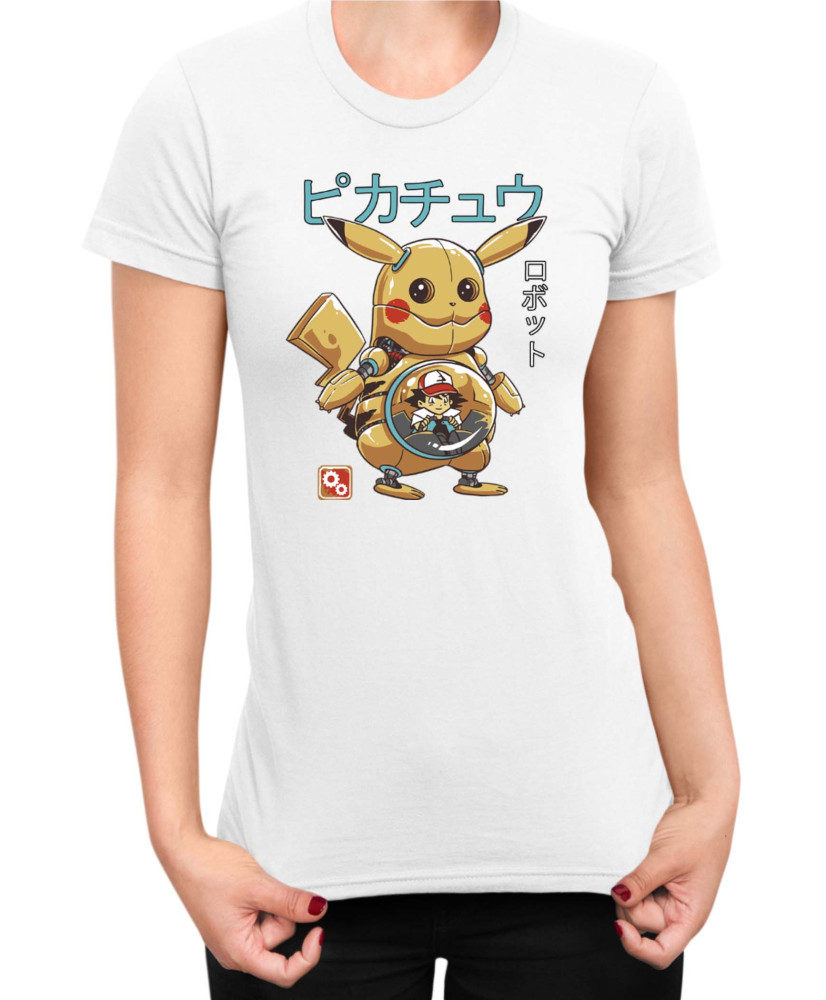 Дамска Тениска Japan Manga Anime Comics Pokemon Pikachu Robot