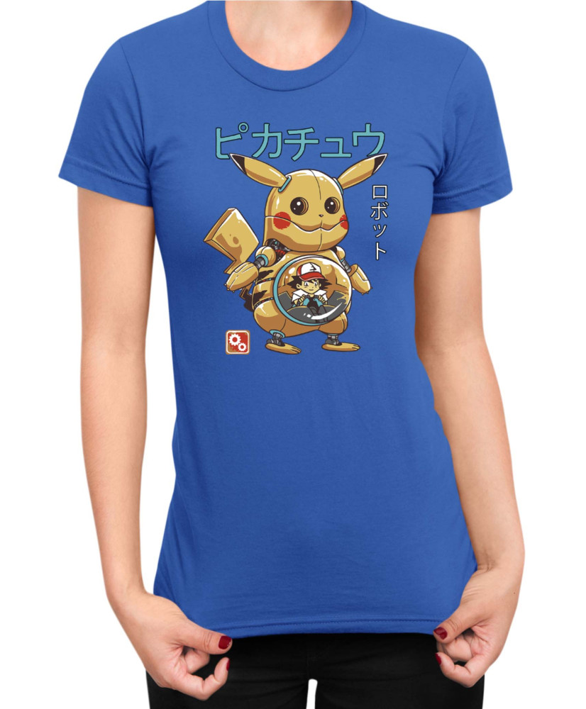 Дамска Тениска Japan Manga Anime Comics Pokemon Pikachu Robot