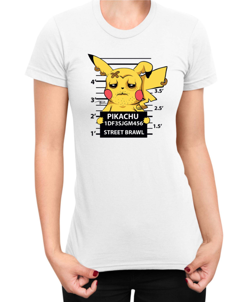 Дамска Тениска Japan Manga Anime Comics Pokemon Pikachu Wanted Дамска Тениска Japan Manga Anime Comics Pokemon Pikachu Wanted
