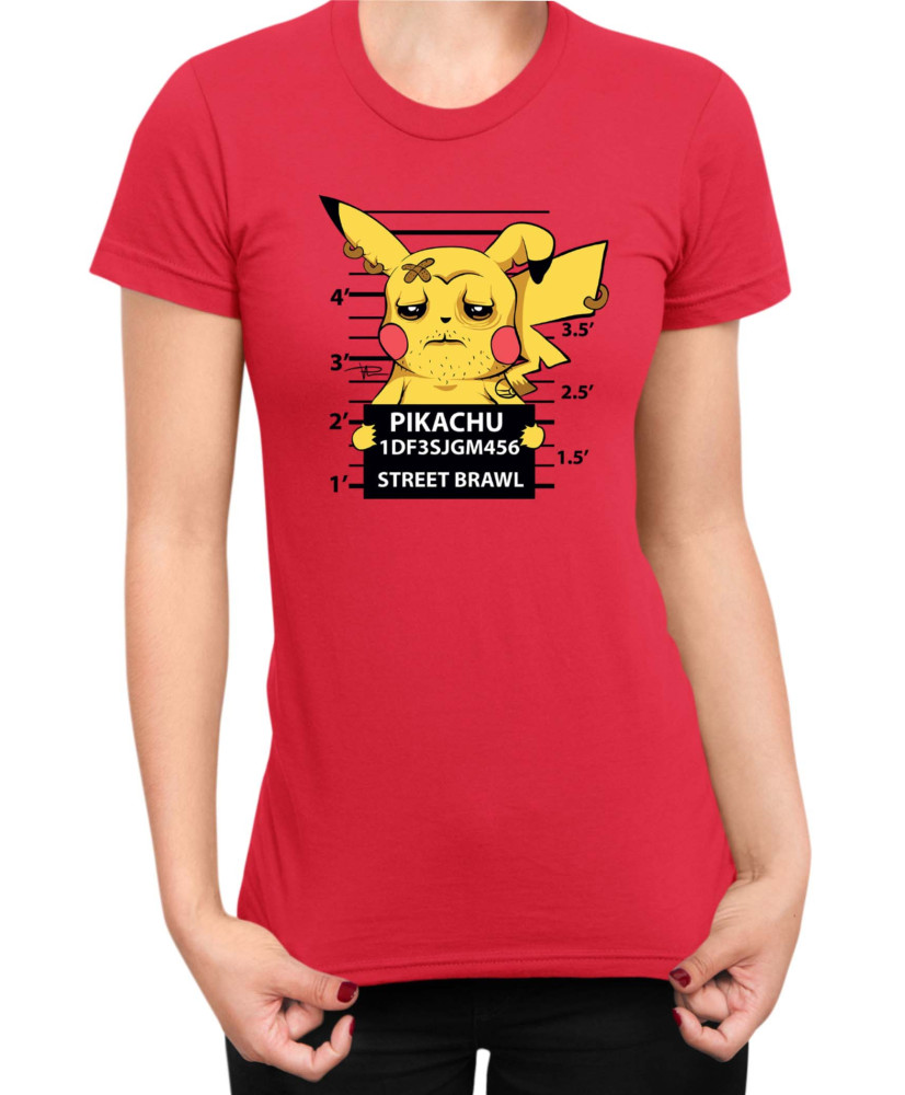 Дамска Тениска Japan Manga Anime Comics Pokemon Pikachu Wanted