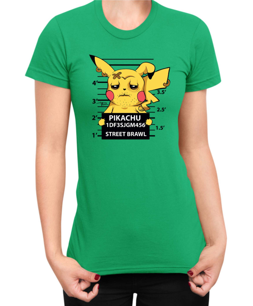 Дамска Тениска Japan Manga Anime Comics Pokemon Pikachu Wanted