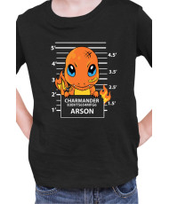 Детска Тениска Japan Manga Anime Comics Pokemon Charmander Wanted