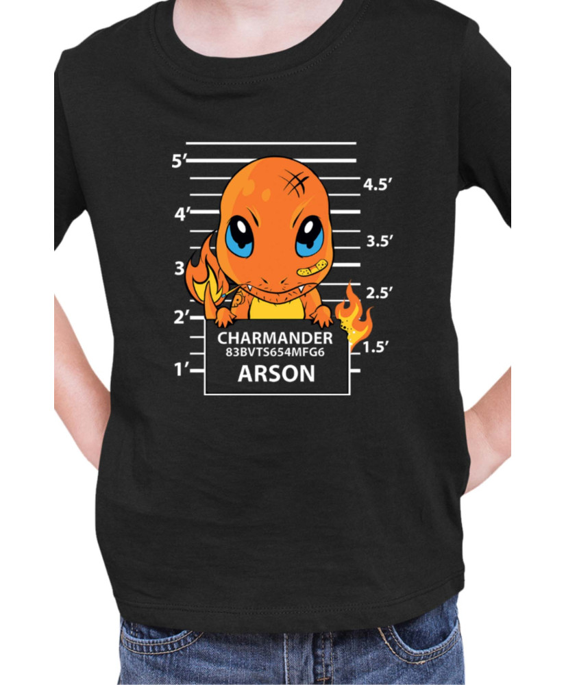 Детска Тениска Japan Manga Anime Comics Pokemon Charmander Wanted