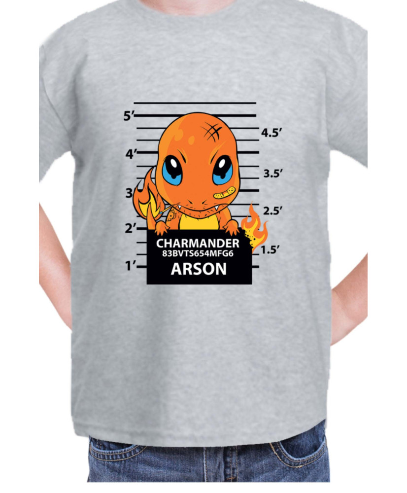 Детска Тениска Japan Manga Anime Comics Pokemon Charmander Wanted