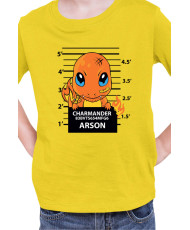 Детска Тениска Japan Manga Anime Comics Pokemon Charmander Wanted