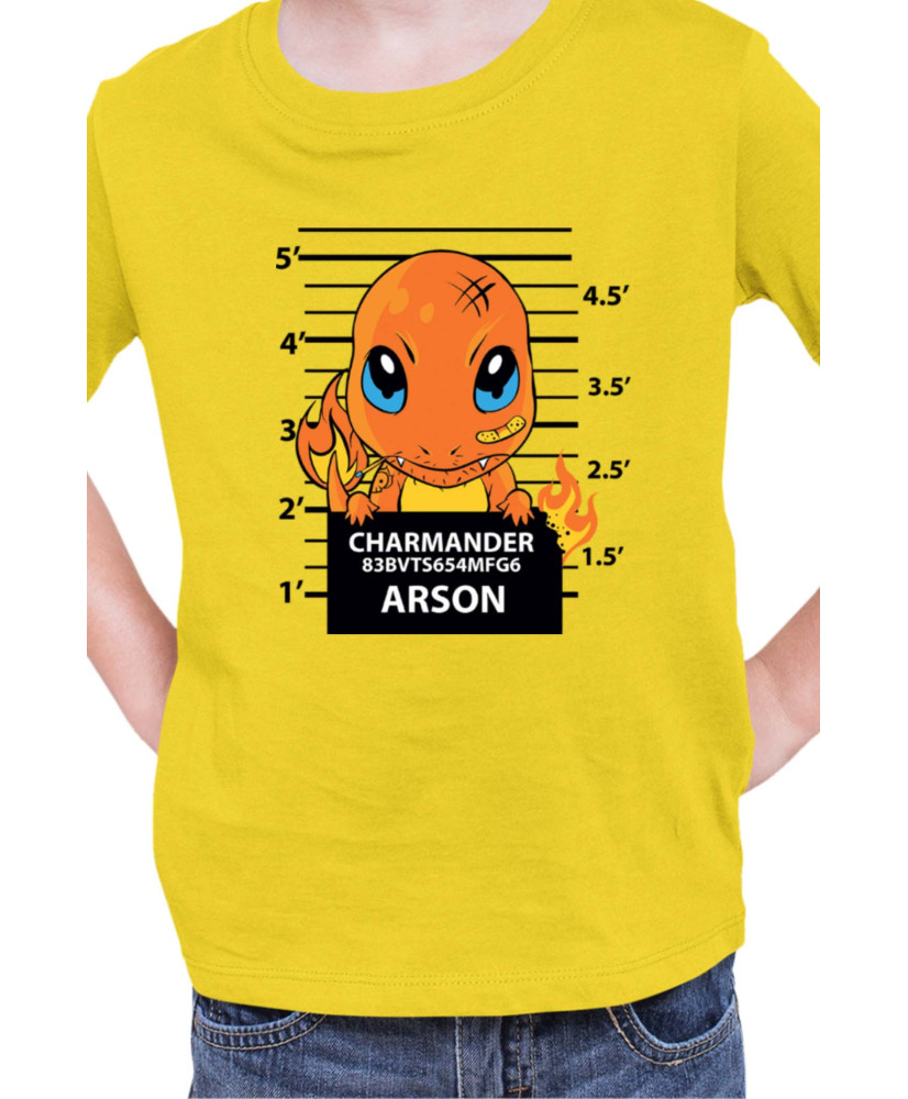 Детска Тениска Japan Manga Anime Comics Pokemon Charmander Wanted