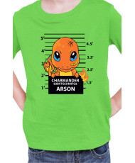 Детска Тениска Japan Manga Anime Comics Pokemon Charmander Wanted