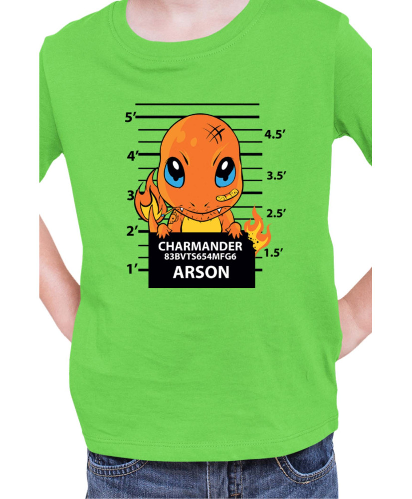 Детска Тениска Japan Manga Anime Comics Pokemon Charmander Wanted