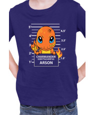 Детска Тениска Japan Manga Anime Comics Pokemon Charmander Wanted