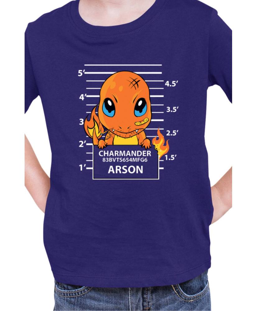 Детска Тениска Japan Manga Anime Comics Pokemon Charmander Wanted