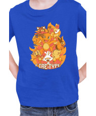 Детска Тениска Japan Manga Anime Comics Pokemon Fire Type
