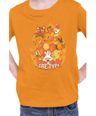 Детска Тениска Japan Manga Anime Comics Pokemon Fire Type