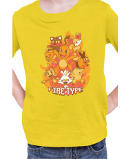 Детска Тениска Japan Manga Anime Comics Pokemon Fire Type