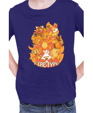 Детска Тениска Japan Manga Anime Comics Pokemon Fire Type