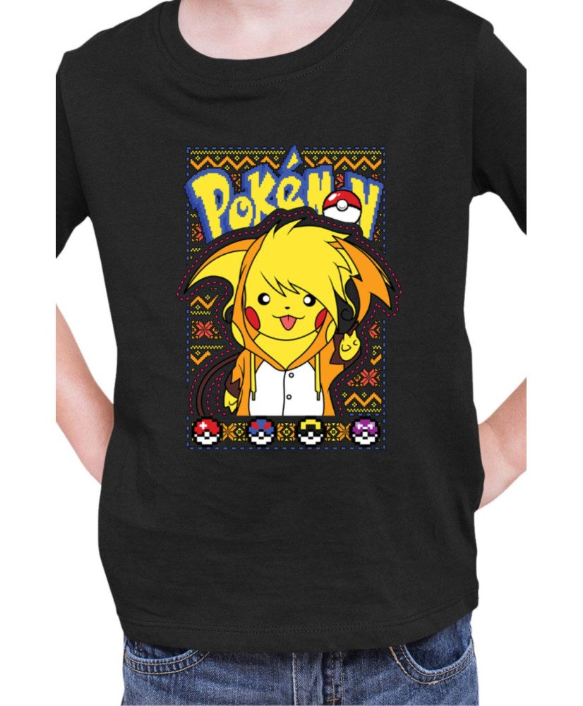 Детска Тениска Japan Manga Anime Comics Pokemon Pikachu 03