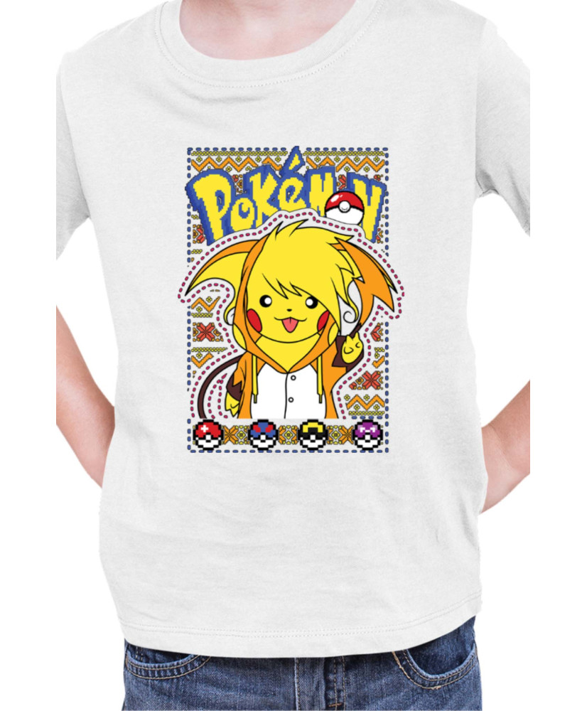 Детска Тениска Japan Manga Anime Comics Pokemon Pikachu 03