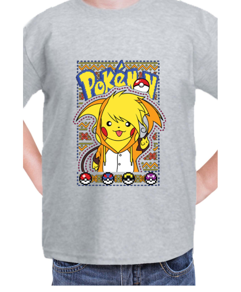 Детска Тениска Japan Manga Anime Comics Pokemon Pikachu 03