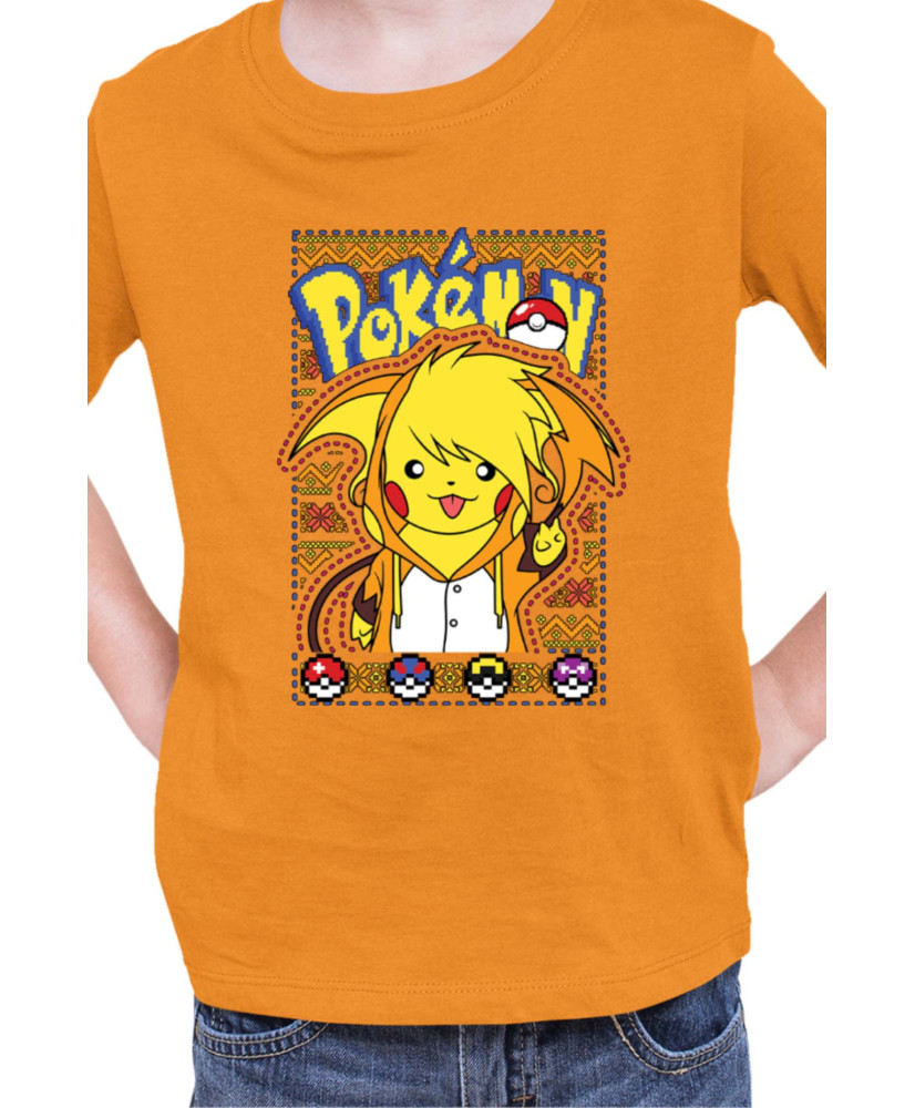 Детска Тениска Japan Manga Anime Comics Pokemon Pikachu 03