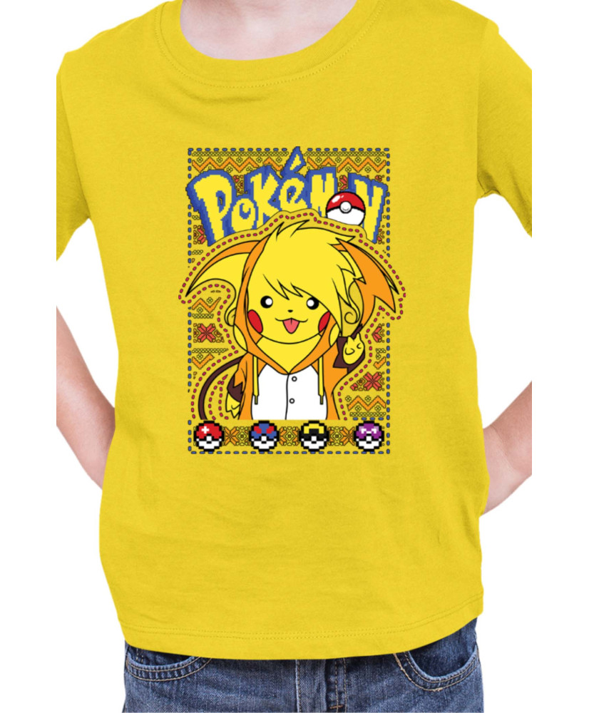Детска Тениска Japan Manga Anime Comics Pokemon Pikachu 03