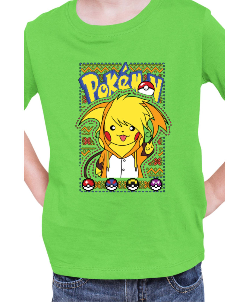 Детска Тениска Japan Manga Anime Comics Pokemon Pikachu 03