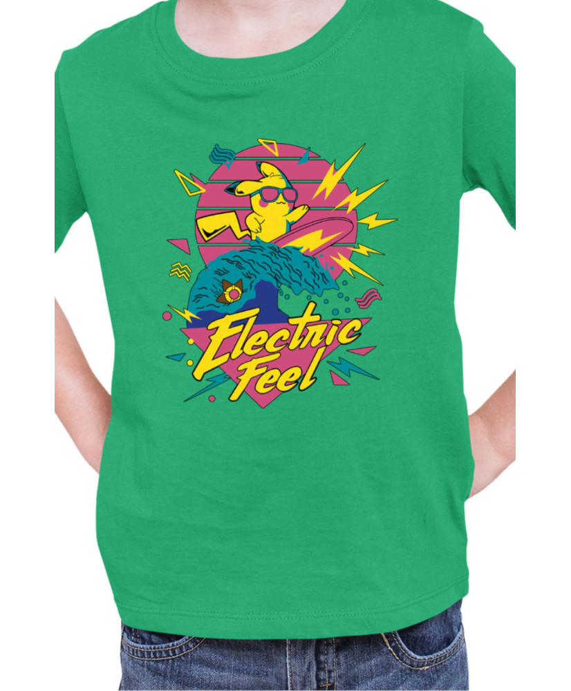 Детска Тениска Japan Manga Anime Comics Pokemon Pikachu Electric Feel
