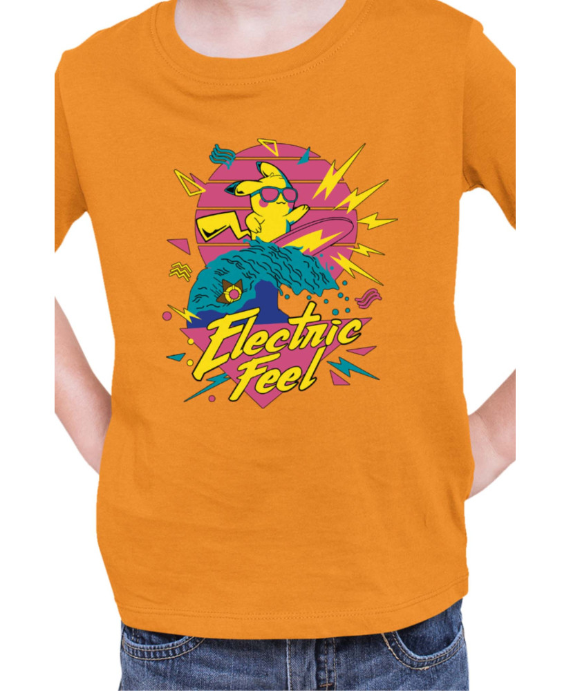 Детска Тениска Japan Manga Anime Comics Pokemon Pikachu Electric Feel
