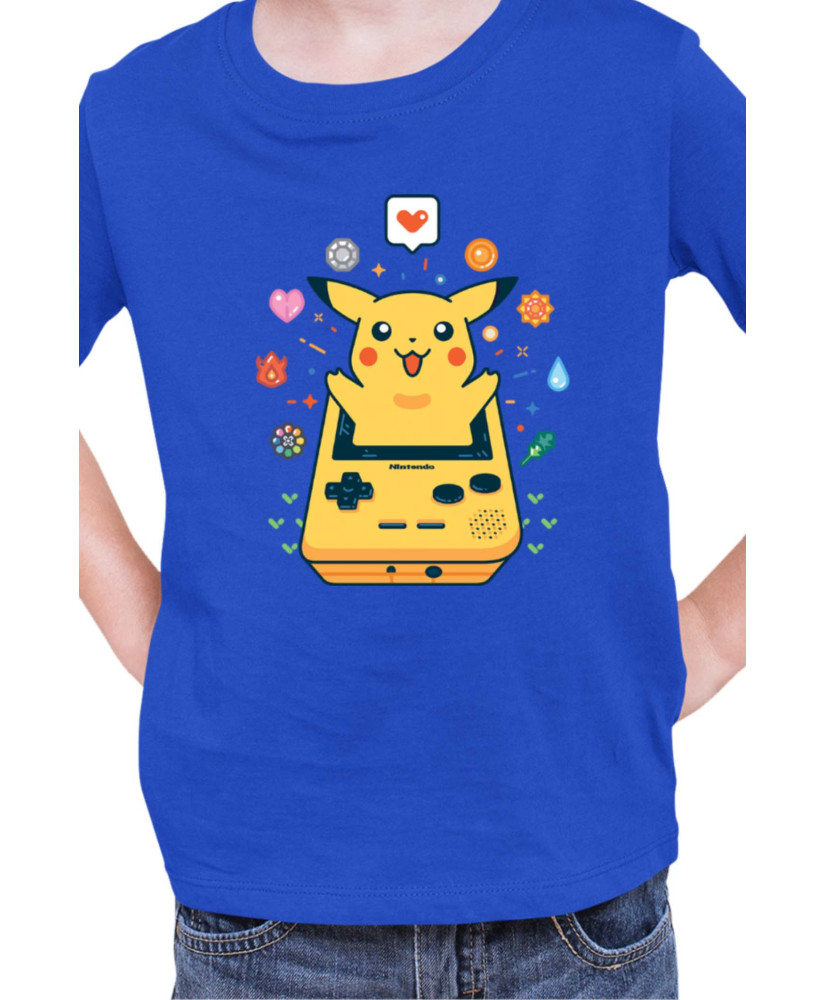 Детска Тениска Japan Manga Anime Comics Pokemon Pikachu Gameboy
